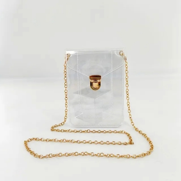 Women's Clear Stadium Approved PVC Transparent Phone Case Crossbody Purse - Picture 1 of 6